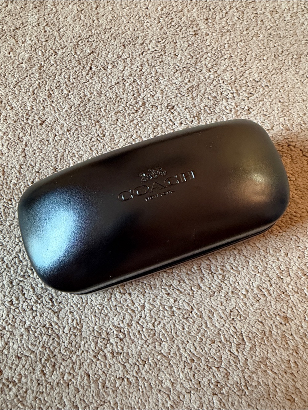 Coach Black Embossed Leather Eyewear Case